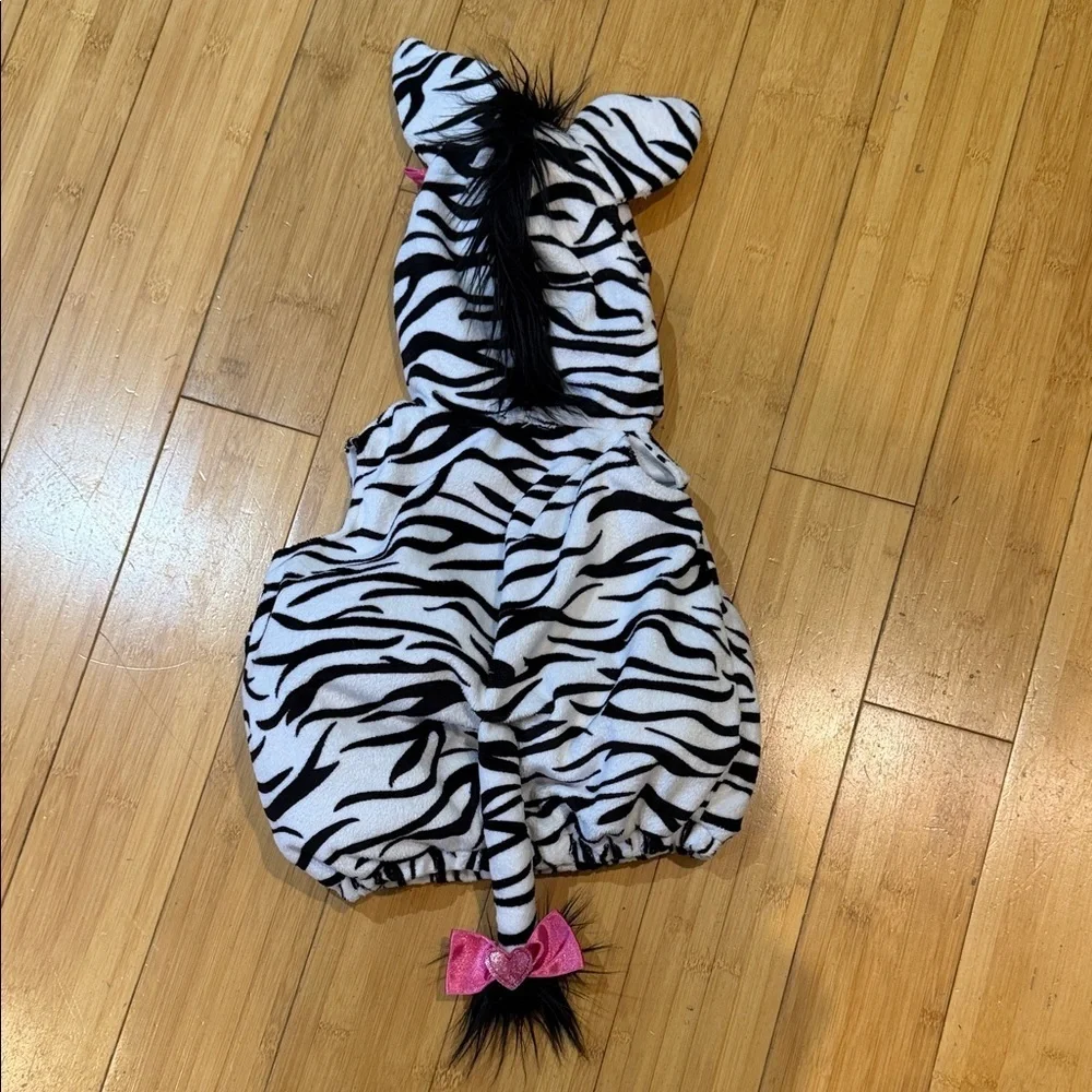 Koala Kids Infant Girl Plush Black White Stripe Baby Zebra Costume Hoodie 6-9m